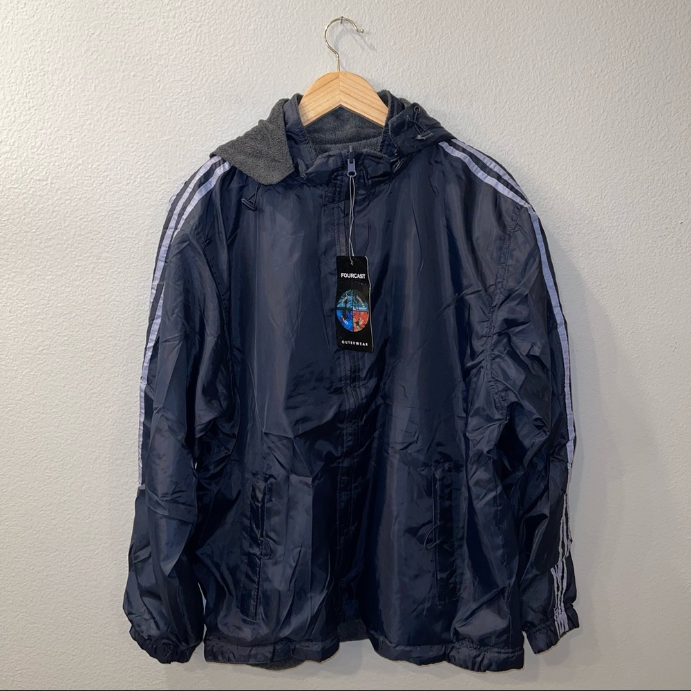 Fourcast Men’s Nylon/Fleece Hooded Jacket